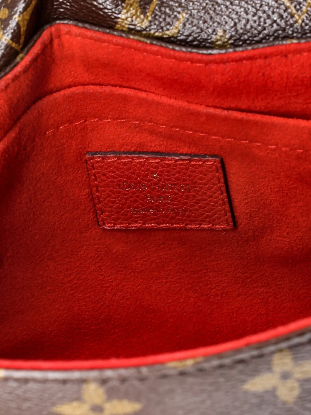 LOUIS VUITTON Pre-owned Saint Placide Handbag Monogram Canvas And Leather Shoulder Bag In Brown