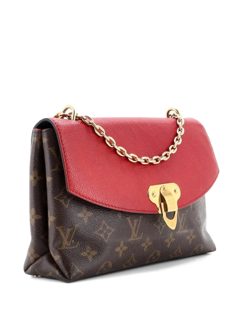 LOUIS VUITTON Pre-owned Saint Placide Handbag Monogram Canvas And Leather Shoulder Bag In Brown