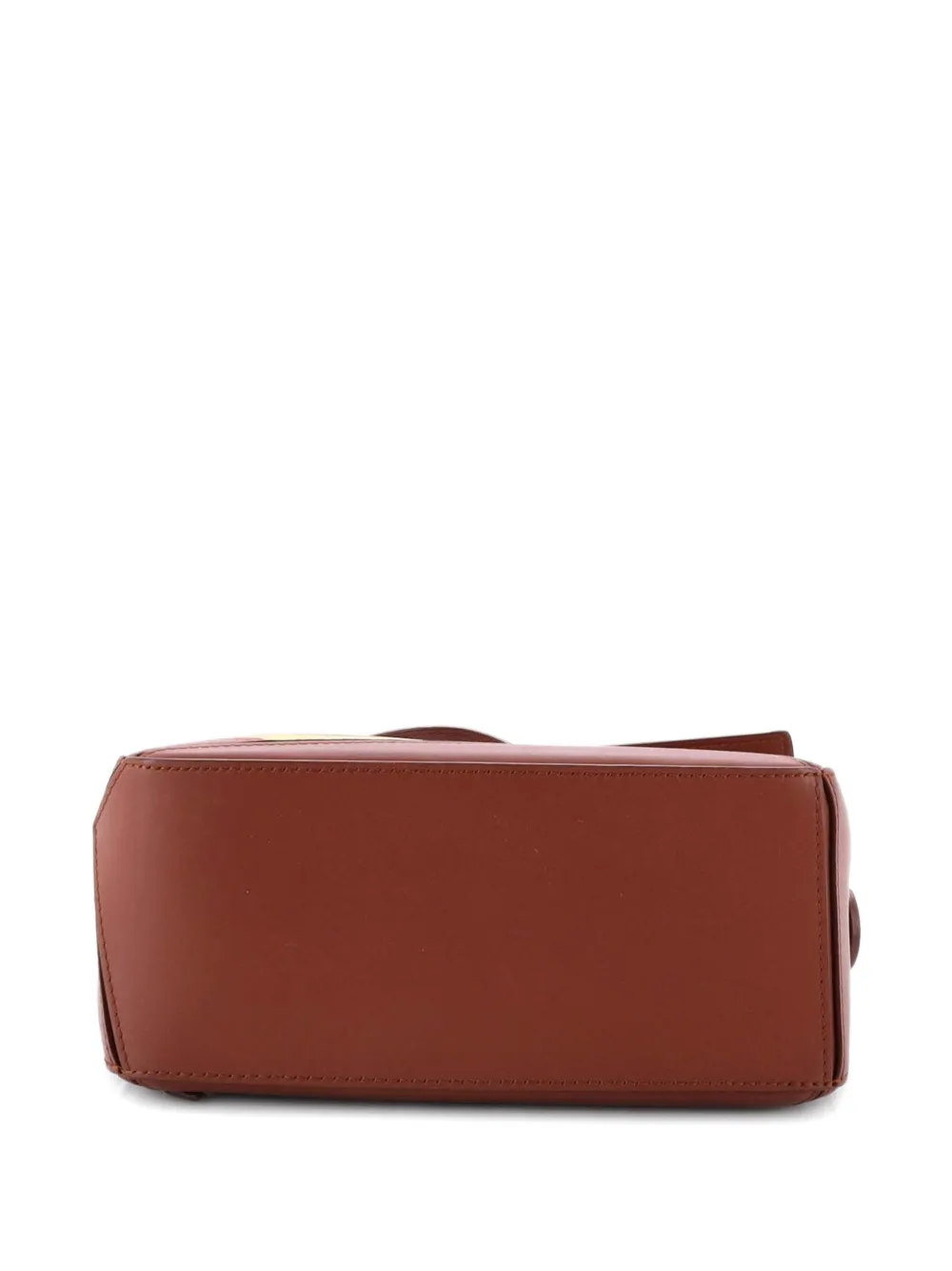 Pre-owned Loewe Howl's Moving Castle Puzzle Bag Inlaid Leather Small Satchel In Brown