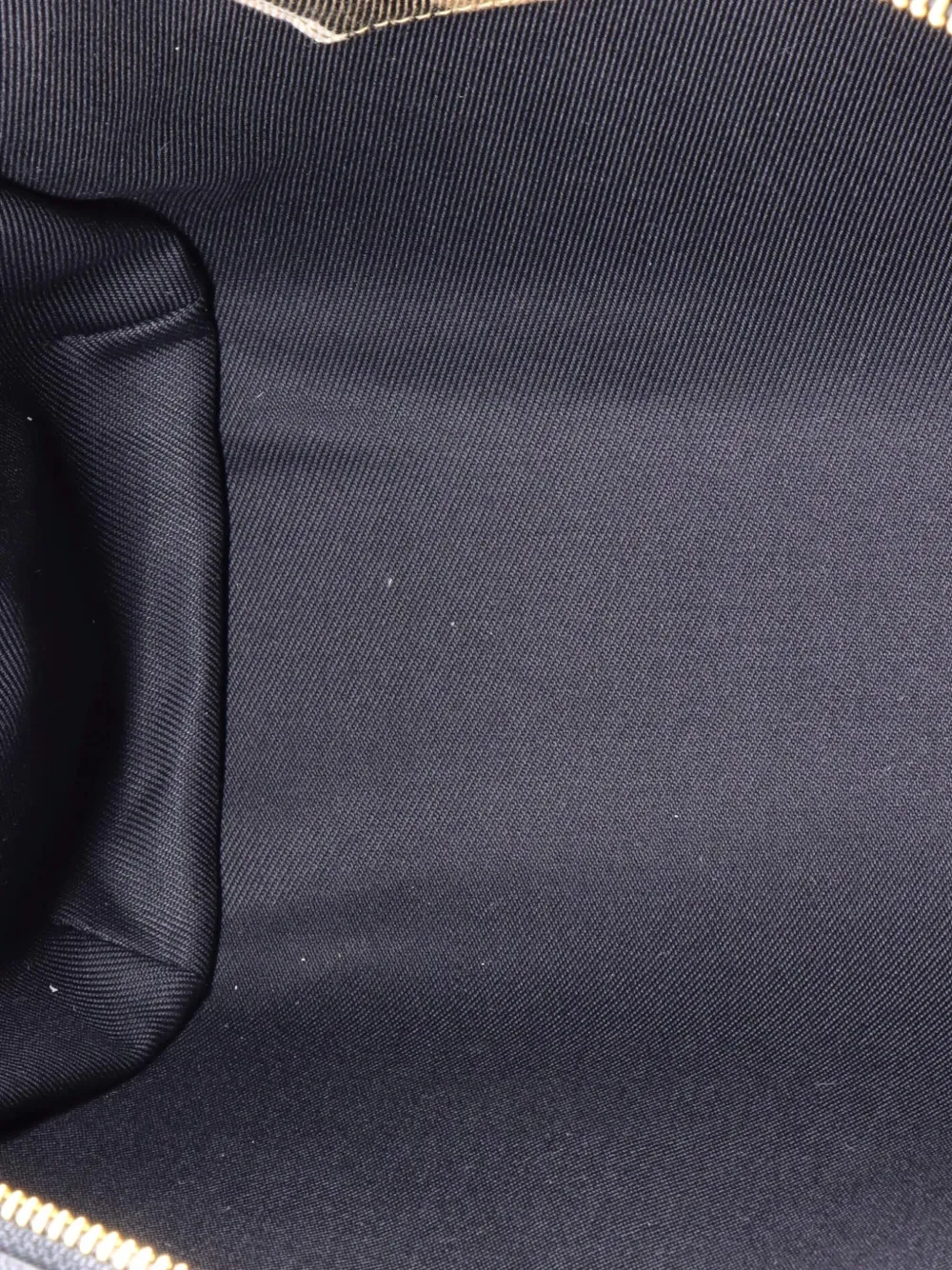 Pre-owned Burberry Banwell Leather And House Check Canvas Small Tote Bag In Black