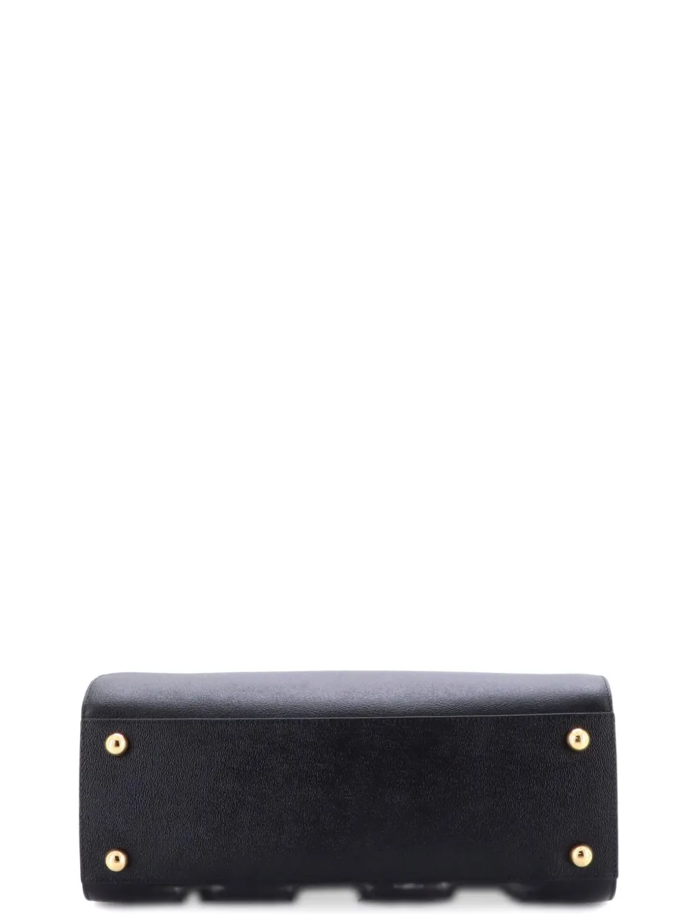 Pre-owned Burberry Banwell Leather And House Check Canvas Small Tote Bag In Black