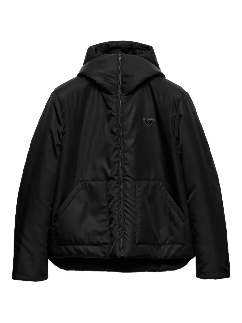 Prada hooded patch-pocket jacket | Black | Image 1