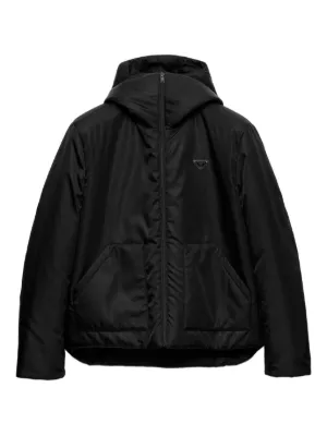 Prada Hooded zip-front Jacket | Black | FARFETCH