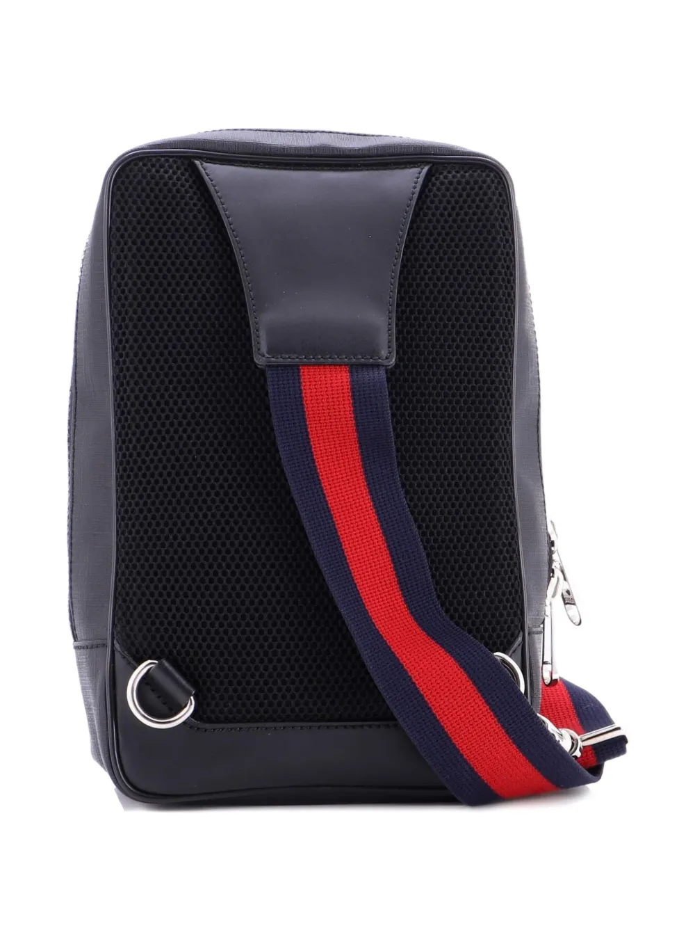 GUCCI Pre-owned Soft Zip Sling Bag Gg Coated Canvas Small Crossbody Bag In Black