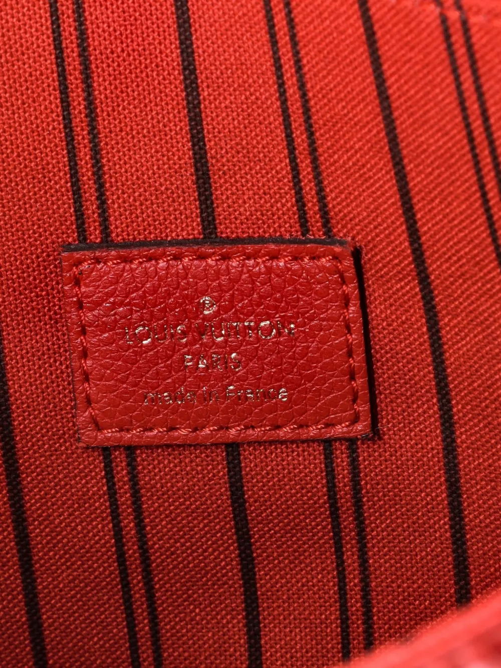 Pre-owned Louis Vuitton Pochette Metis Monogram Empreinte Leather Crossbody Bag In Red