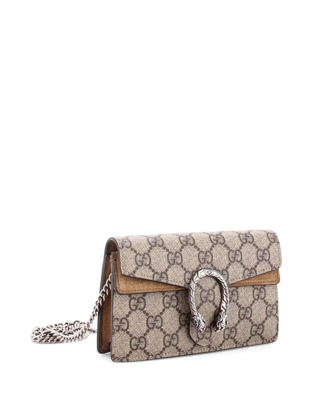 Click to view more detailed imagery on our partner's website Pre-owned Gucci Dionysus Bag Gg Coated Canvas Super Mini Crossbody Bag In Brown