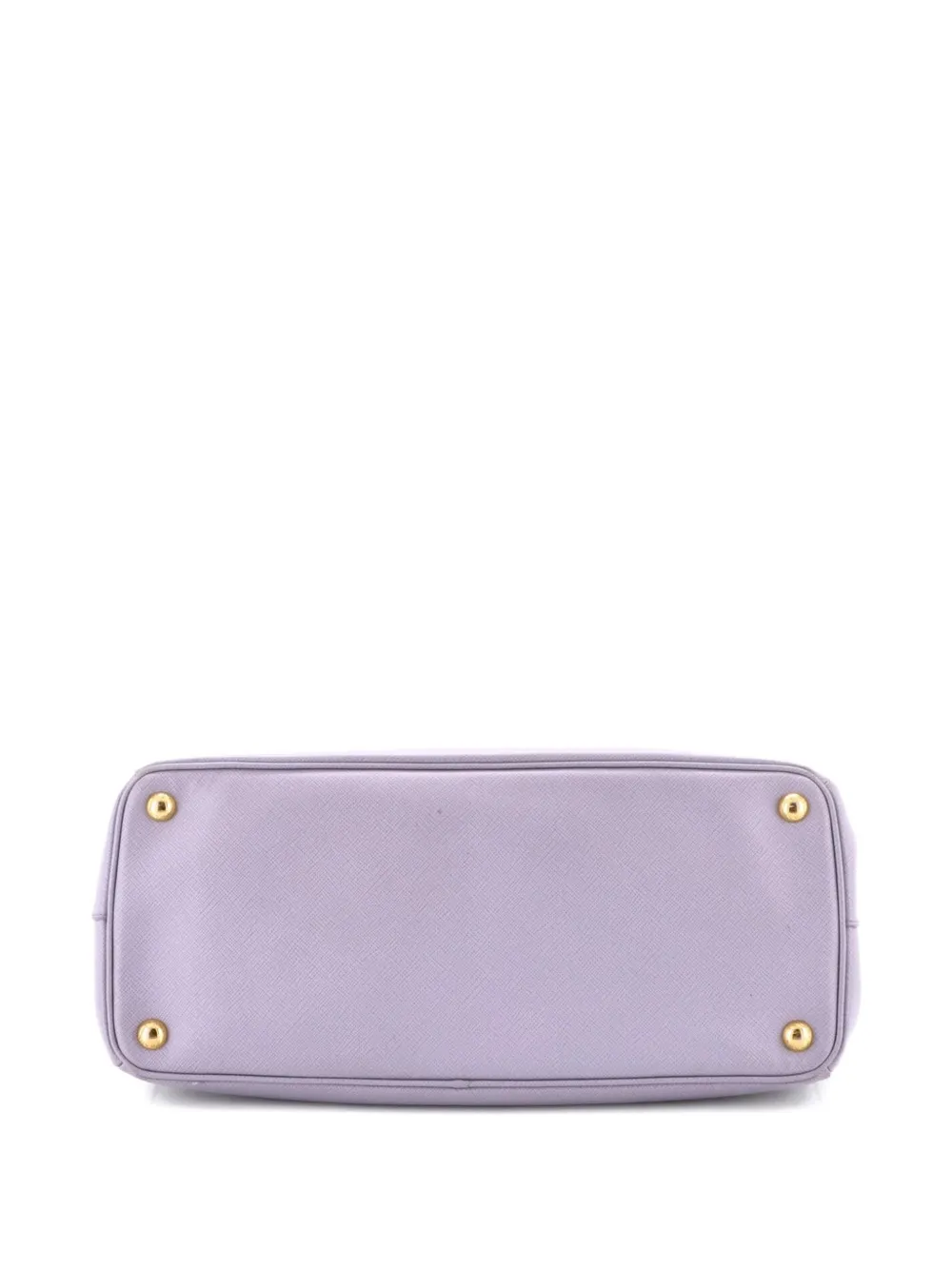 Pre-owned Prada Double Zip Lux Saffiano Leather Medium Tote Bag In Purple