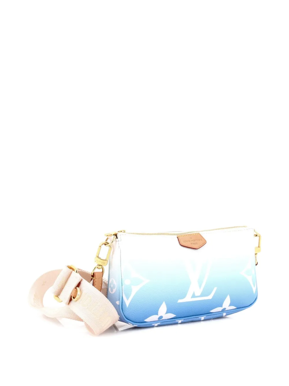 Pre-owned Louis Vuitton Multi Pochette Accessoires By The Pool Monogram Giant Crossbody Bag In Blue