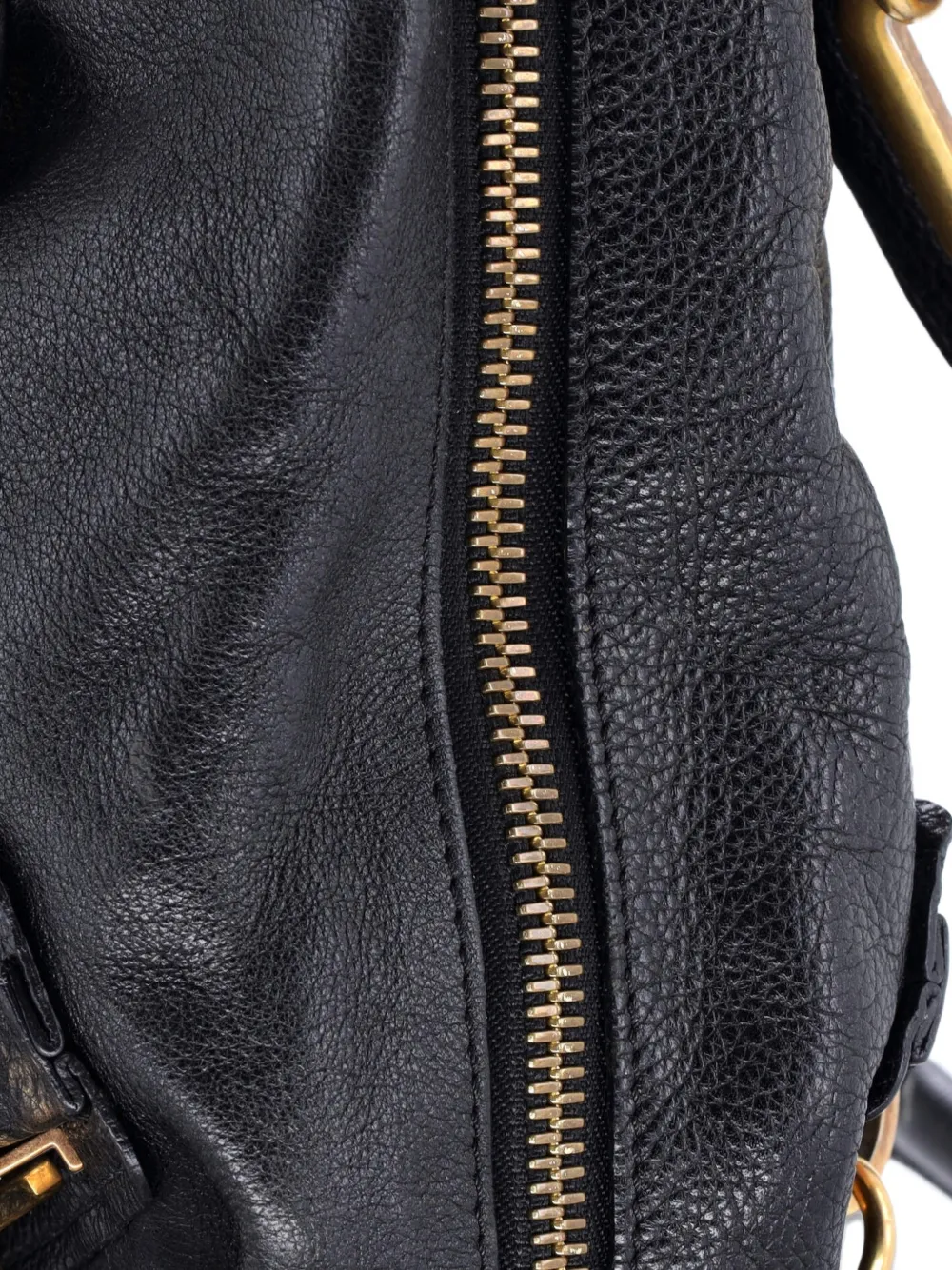 Pre-owned Chloé Paraty Top Handle Bag Leather Medium Satchel In Black