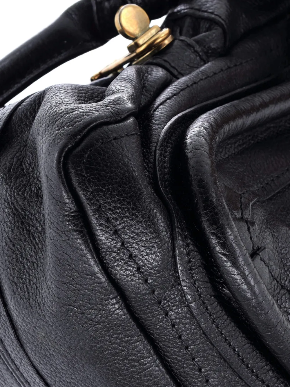 Pre-owned Chloé Paraty Top Handle Bag Leather Medium Satchel In Black