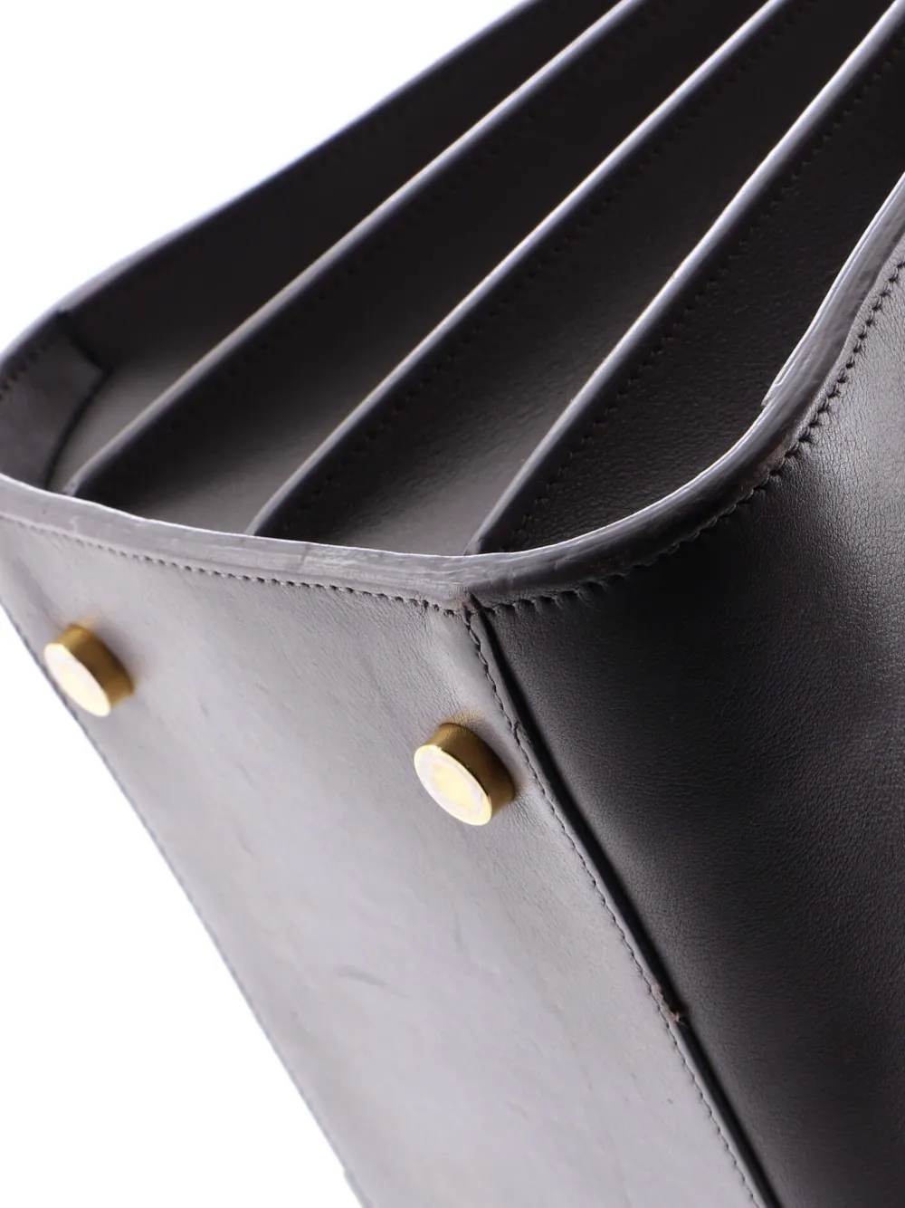 Pre-owned Saint Laurent Sac De Jour Bag Leather Small Satchel In Gray