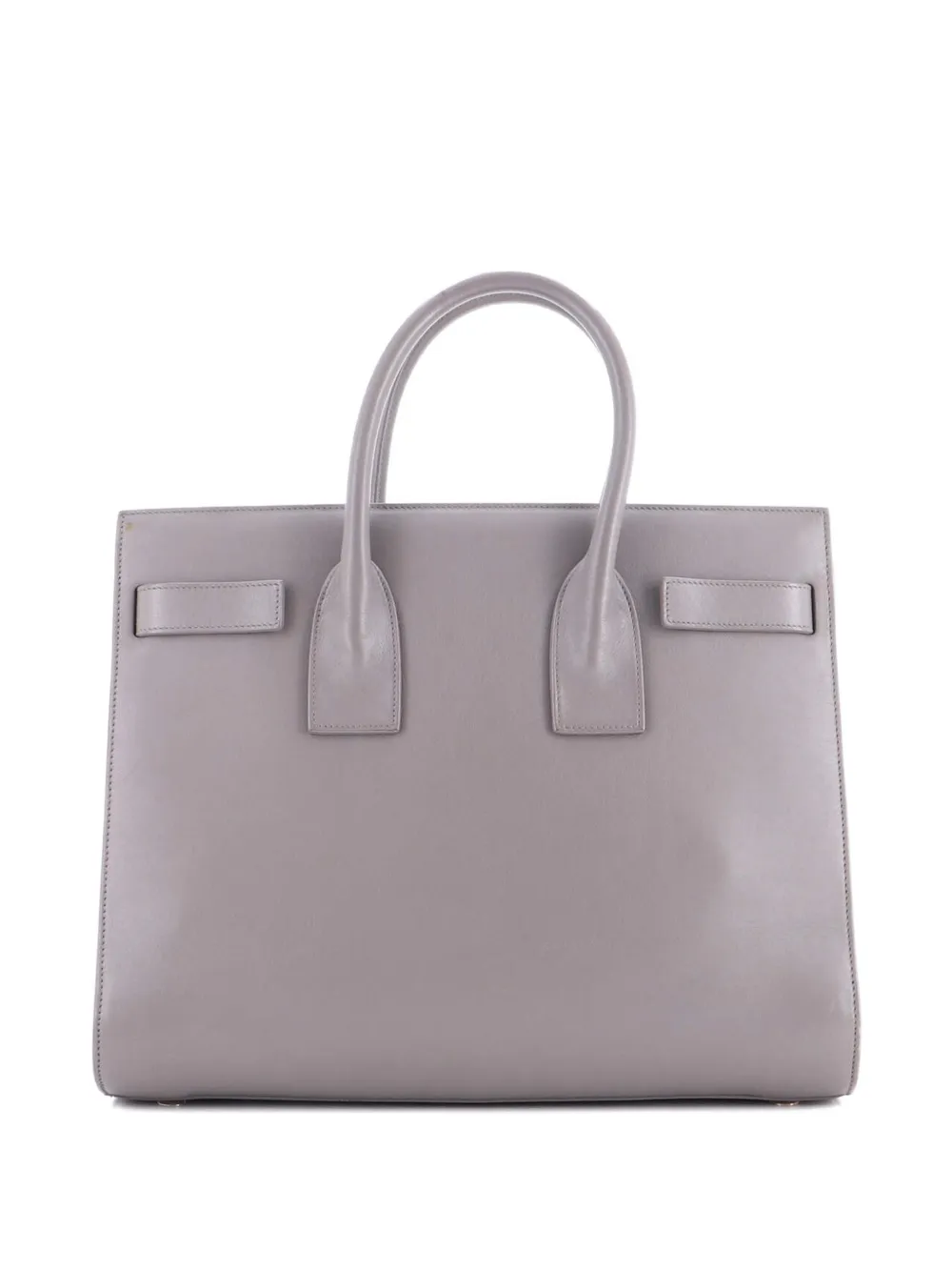Pre-owned Saint Laurent Sac De Jour Bag Leather Small Satchel In Gray