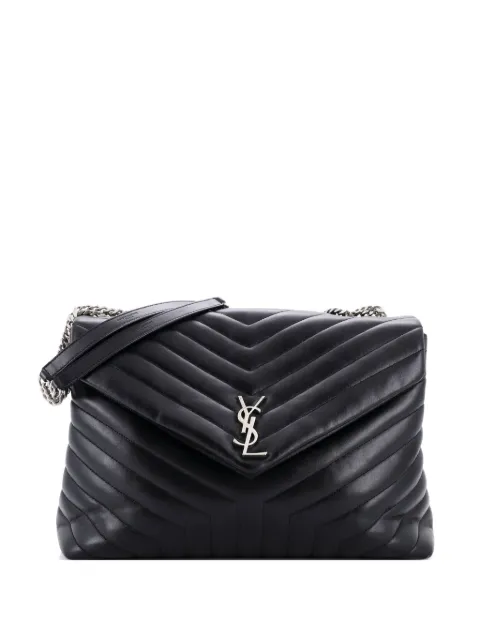 Saint Laurent Pre-Owned Loulou Matelasse Chevron Leather Large shoulder bag