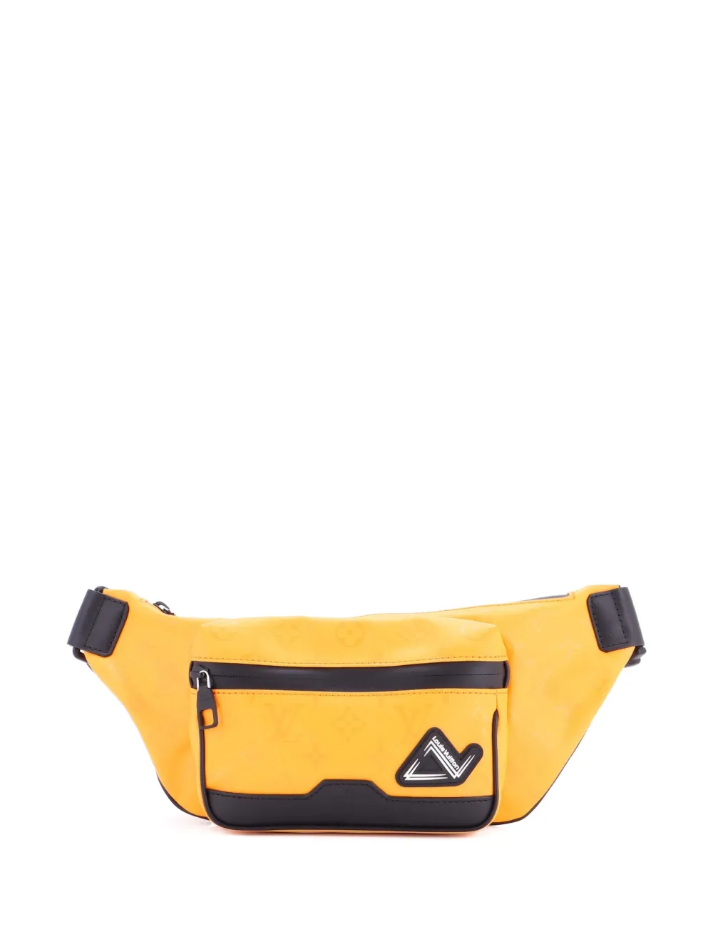 Pre-owned Louis Vuitton Slope Bumbag Monogram Storm Coated Canvas Belt Bag In Black