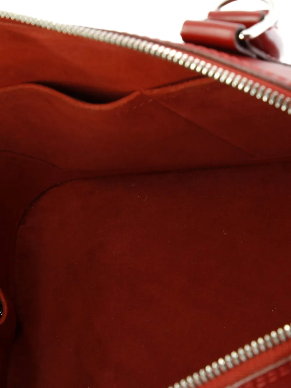 Pre-owned Louis Vuitton Alma Handbag Epi Leather Pm Satchel In Red