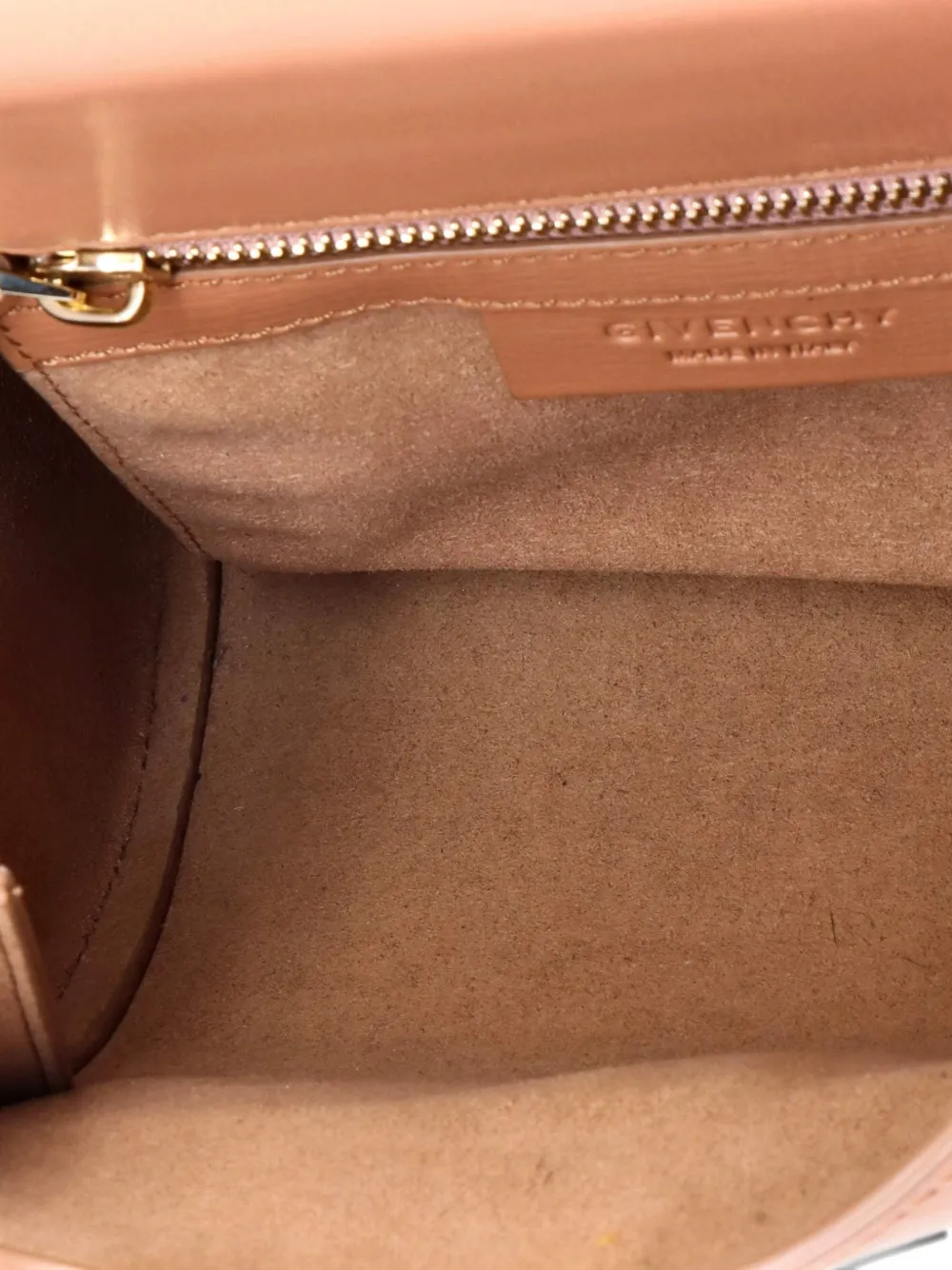 Pre-owned Givenchy Chain Pandora Box Bag Leather Mini Crossbody Bag In Neutral