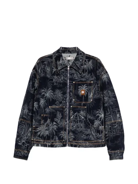 AMIRI jacquard zip chateau palms jacket