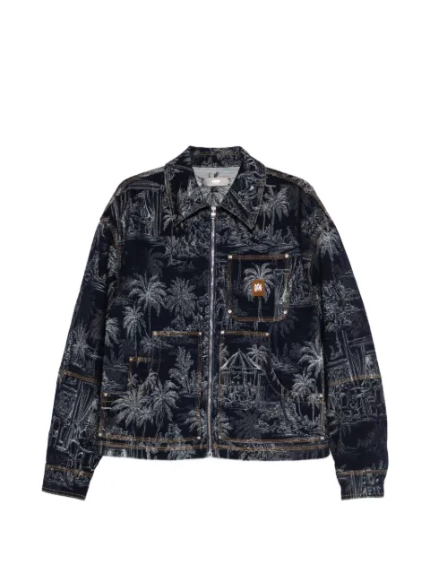 AMIRI jacquard zip chateau palms jacket