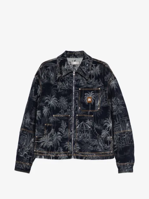 AMIRI jacquard zip chateau palms jacket