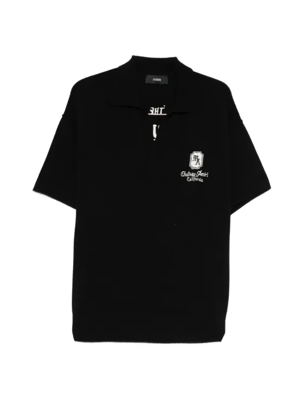 AMIRI ロゴ ポロシャツ | ブラック | FARFETCH JP