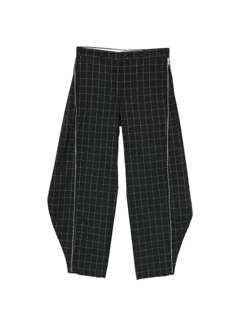 Comme des Garçons Homme Plus windowpane check zip trousers