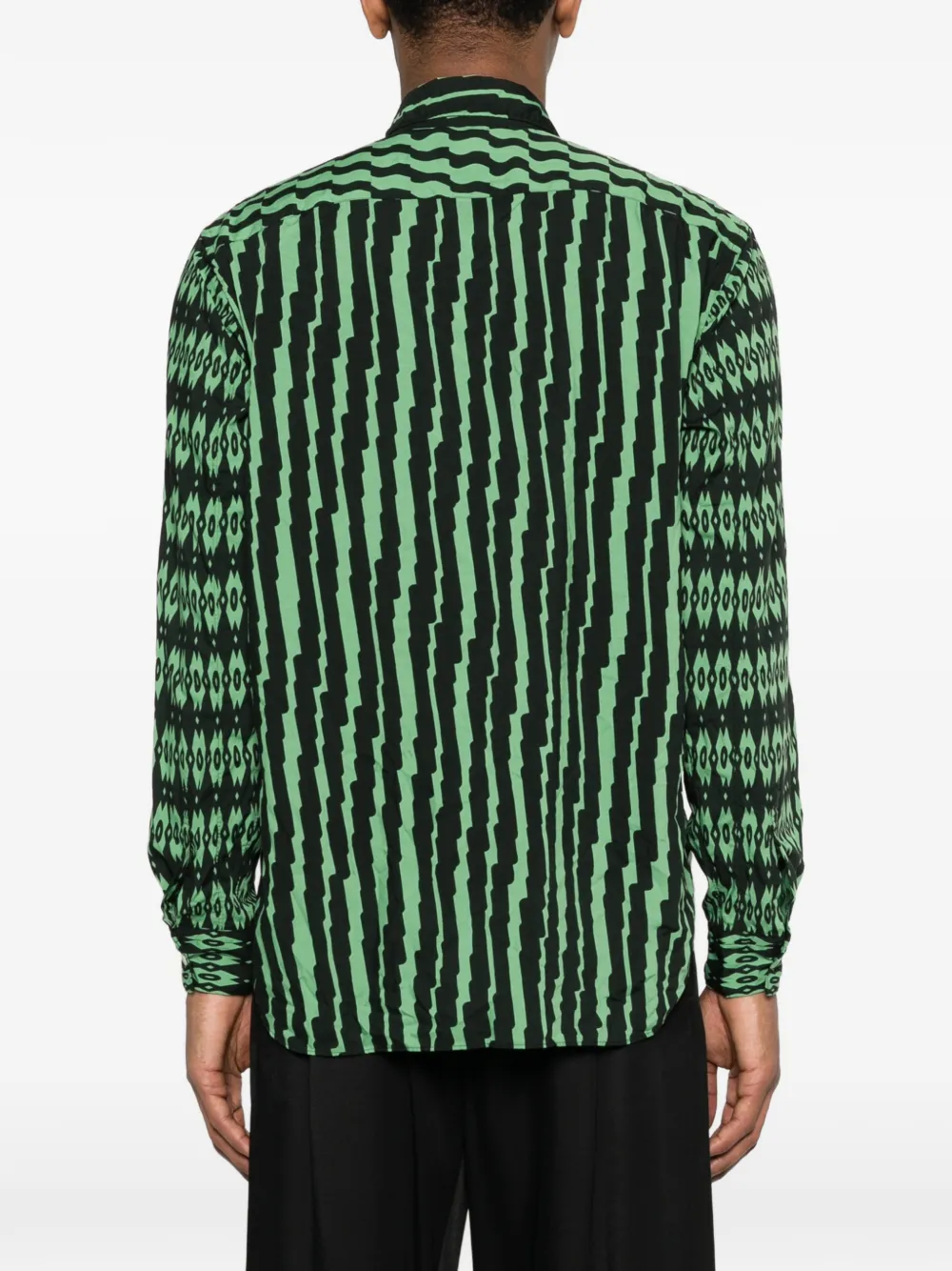 Comme des Garçons Homme Plus Overhemd met print Groen