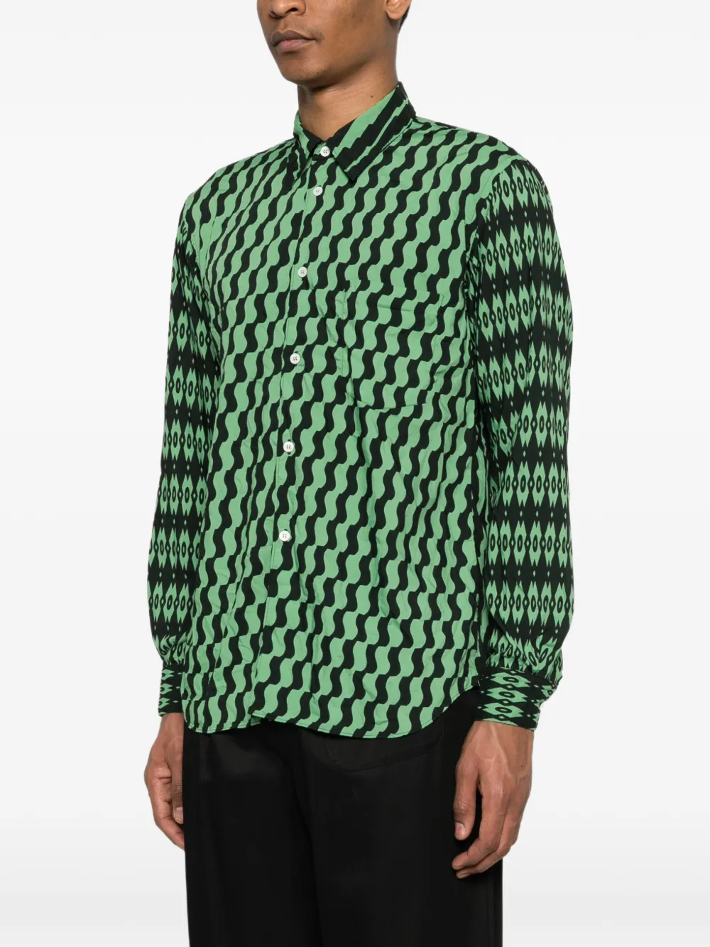  Comme Des Garçons Homme Plus Printed Shirt - Green 