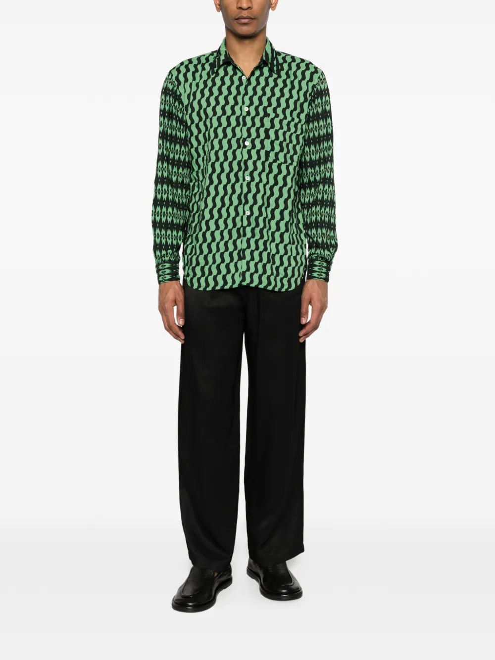  Comme Des Garçons Homme Plus Printed Shirt - Green 