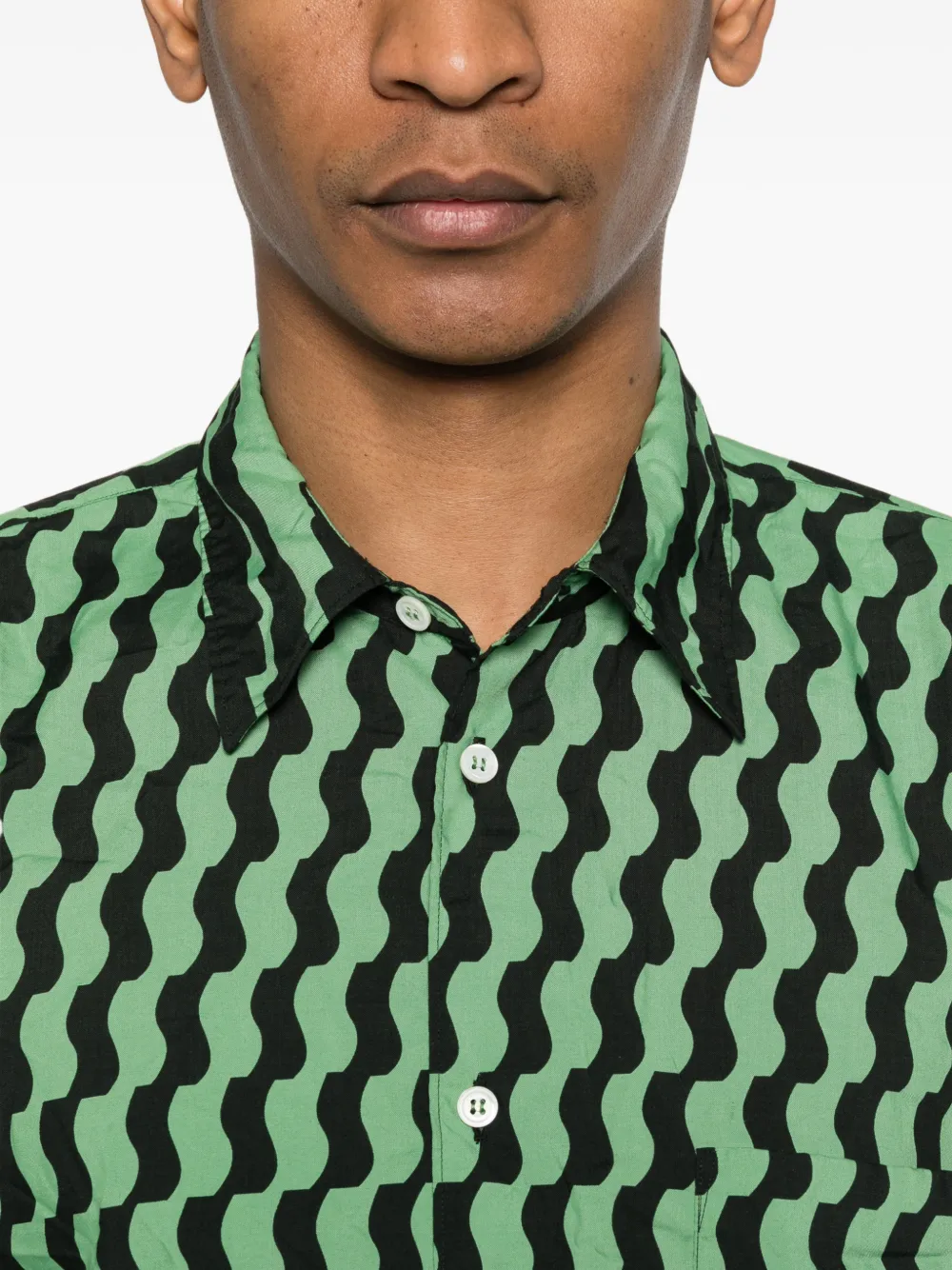 Comme des Garçons Homme Plus Overhemd met print Groen