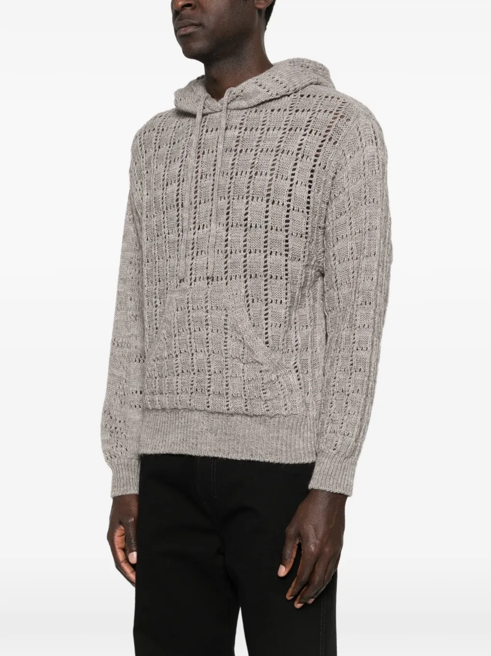  Aries Long-sleeve Hoodie Sweater - Grey 