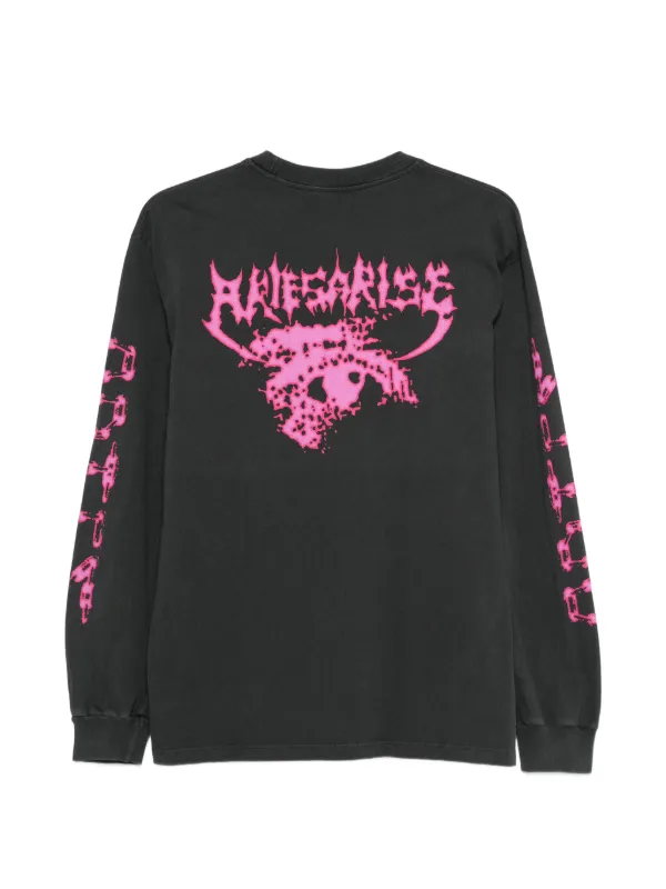 Aries Faded World Mutate long-sleeve T-shirt | Black | FARFETCH AO