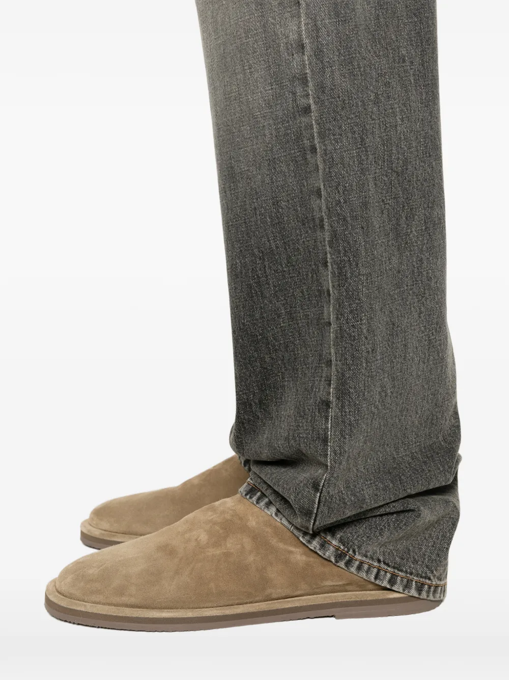 Aries Tyrone gerafelde low-waist jeans Grijs