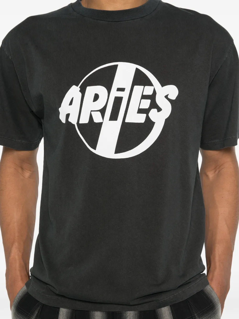 Aries Faded Punk T-shirt met korte mouwen Zwart