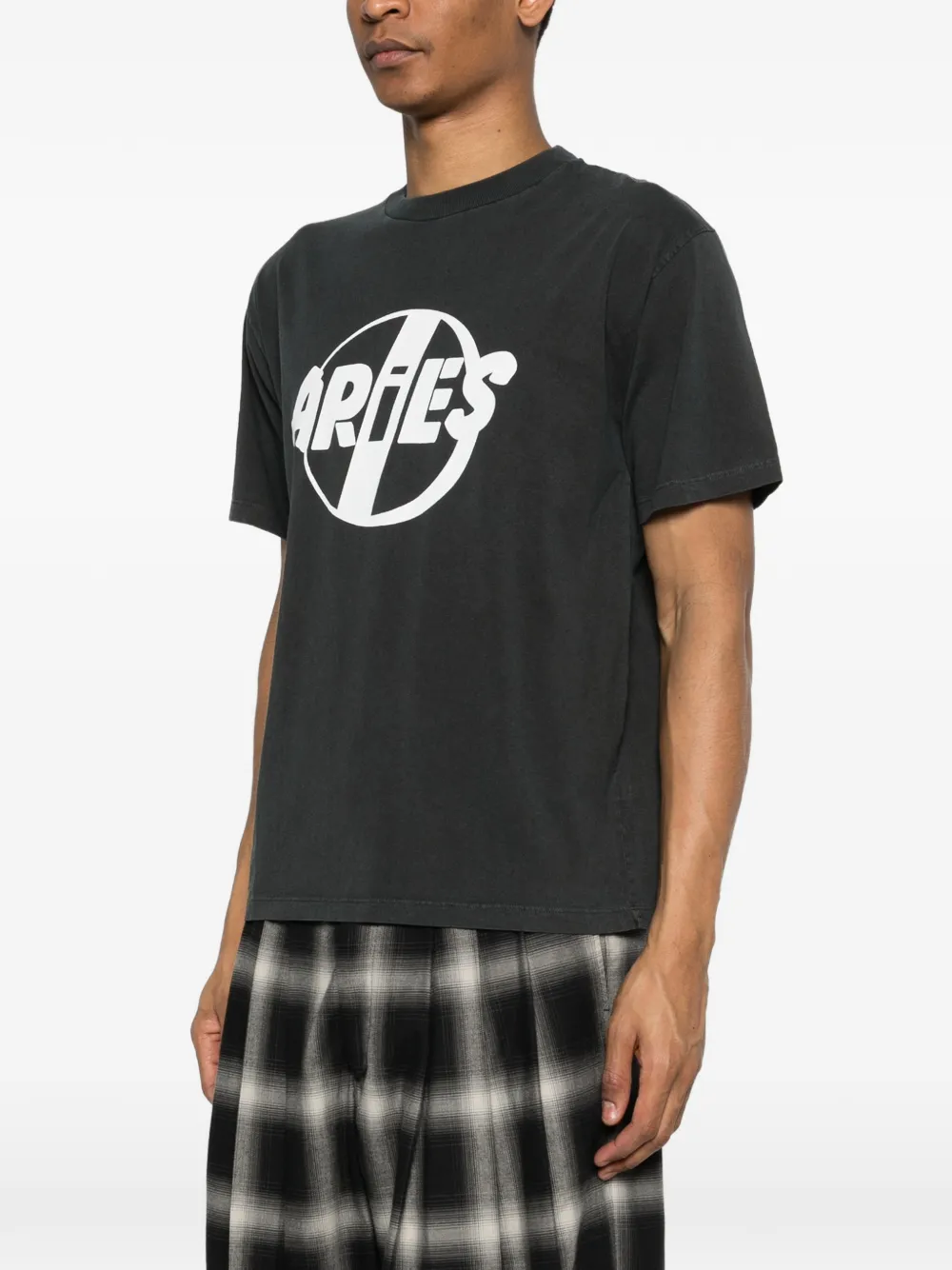 Aries Faded Punk T-shirt met korte mouwen Zwart
