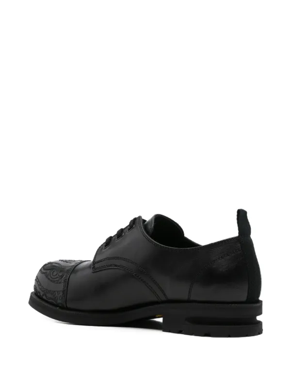 Kiko Kostadinov Embroidered Derby Shoes | Black | FARFETCH ZA