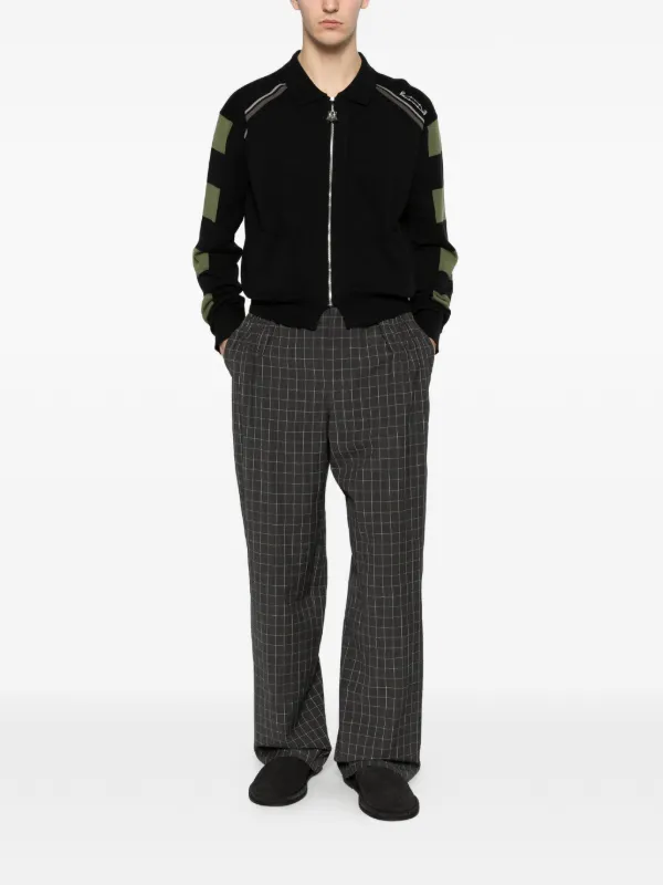 Kiko Kostadinov Kest Striped Cardigan | Black | FARFETCH