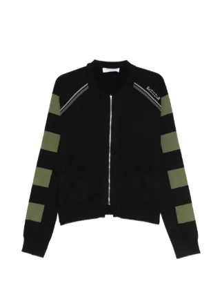 Kiko Kostadinov Kest Striped Cardigan | Black | FARFETCH
