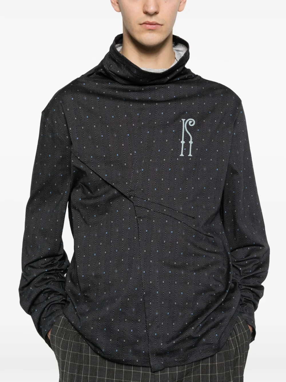 Kiko Kostadinov Ohne モックネック ロングTシャツ | ブラック