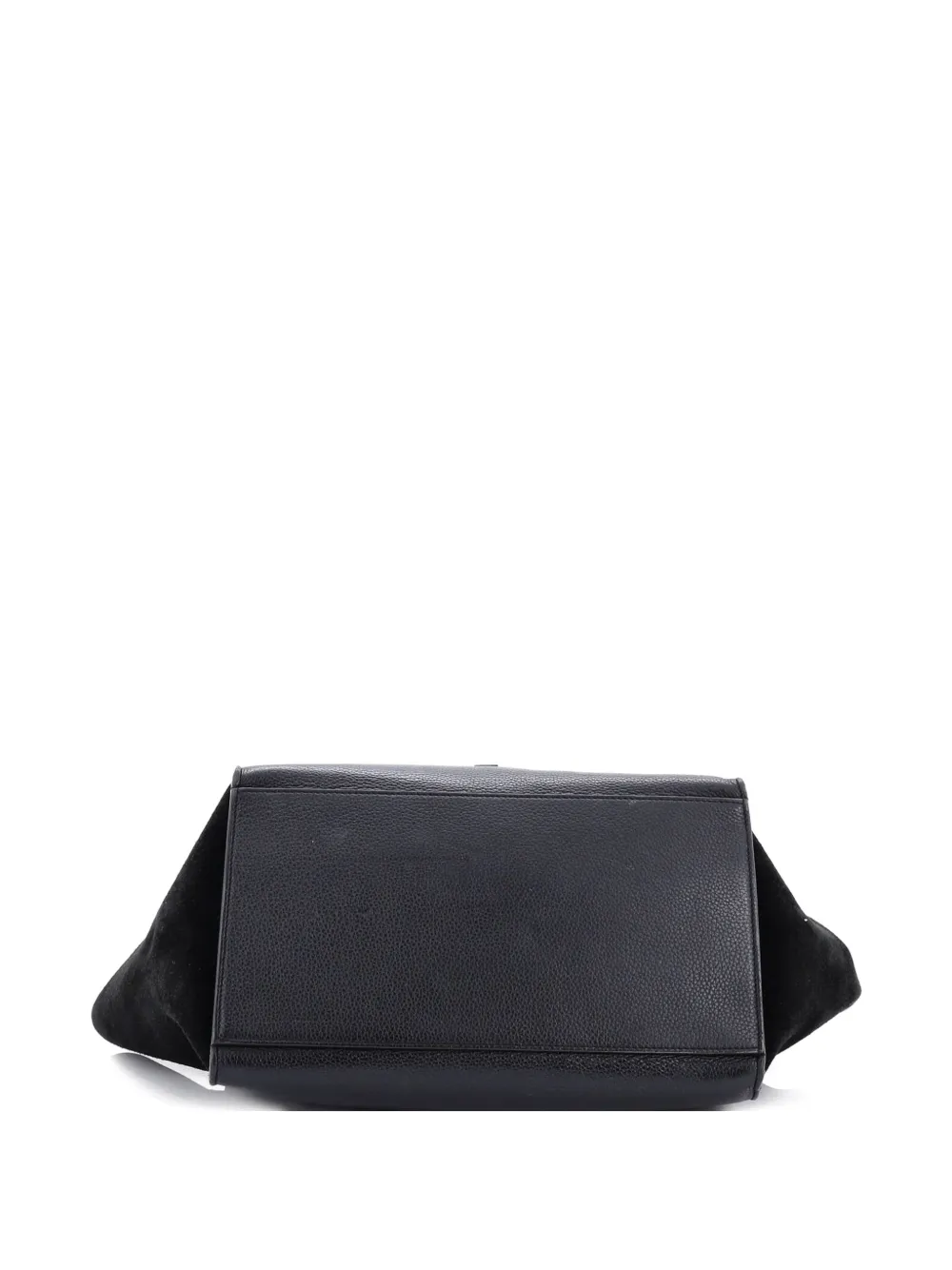 CELINE Pre-owned Trapeze Bag Leather Medium Satchel In Black