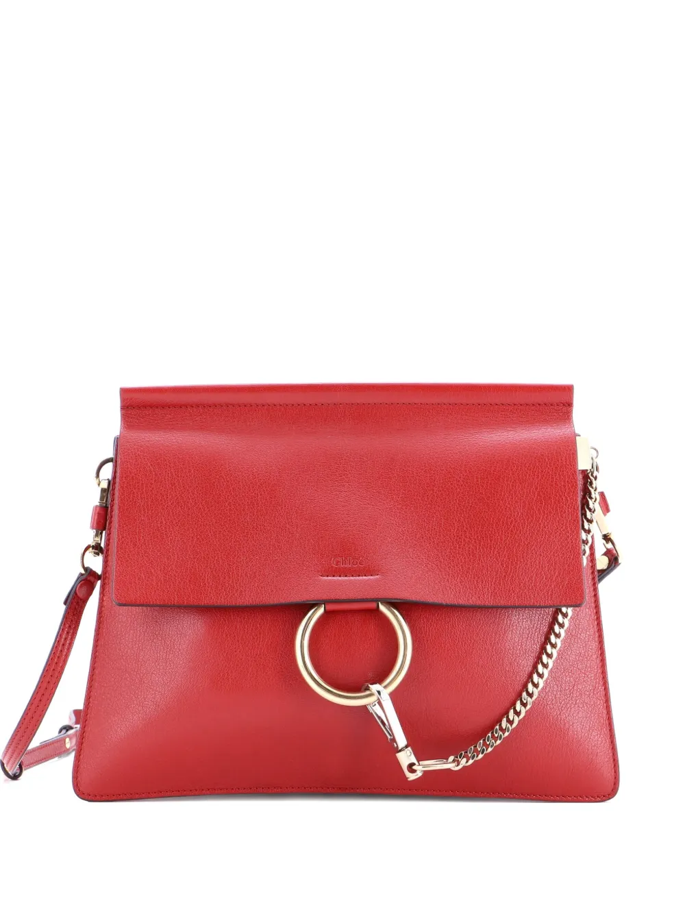Chloé Pre-Owned Faye Leather Medium shoulder bag - Rosso