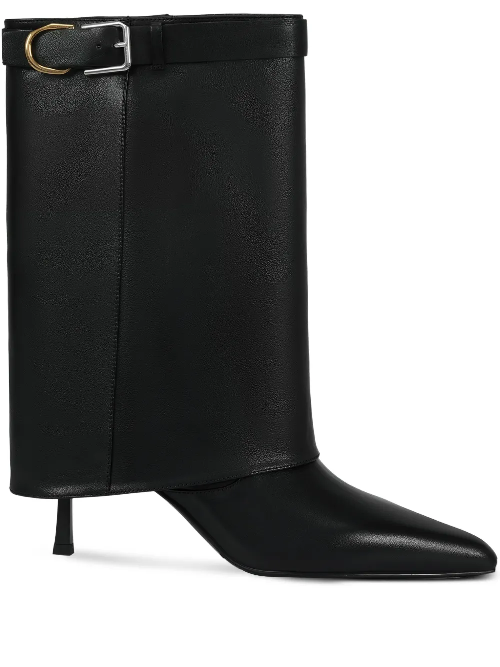 POTAMY 70mm buckle-detail leather boots - Black