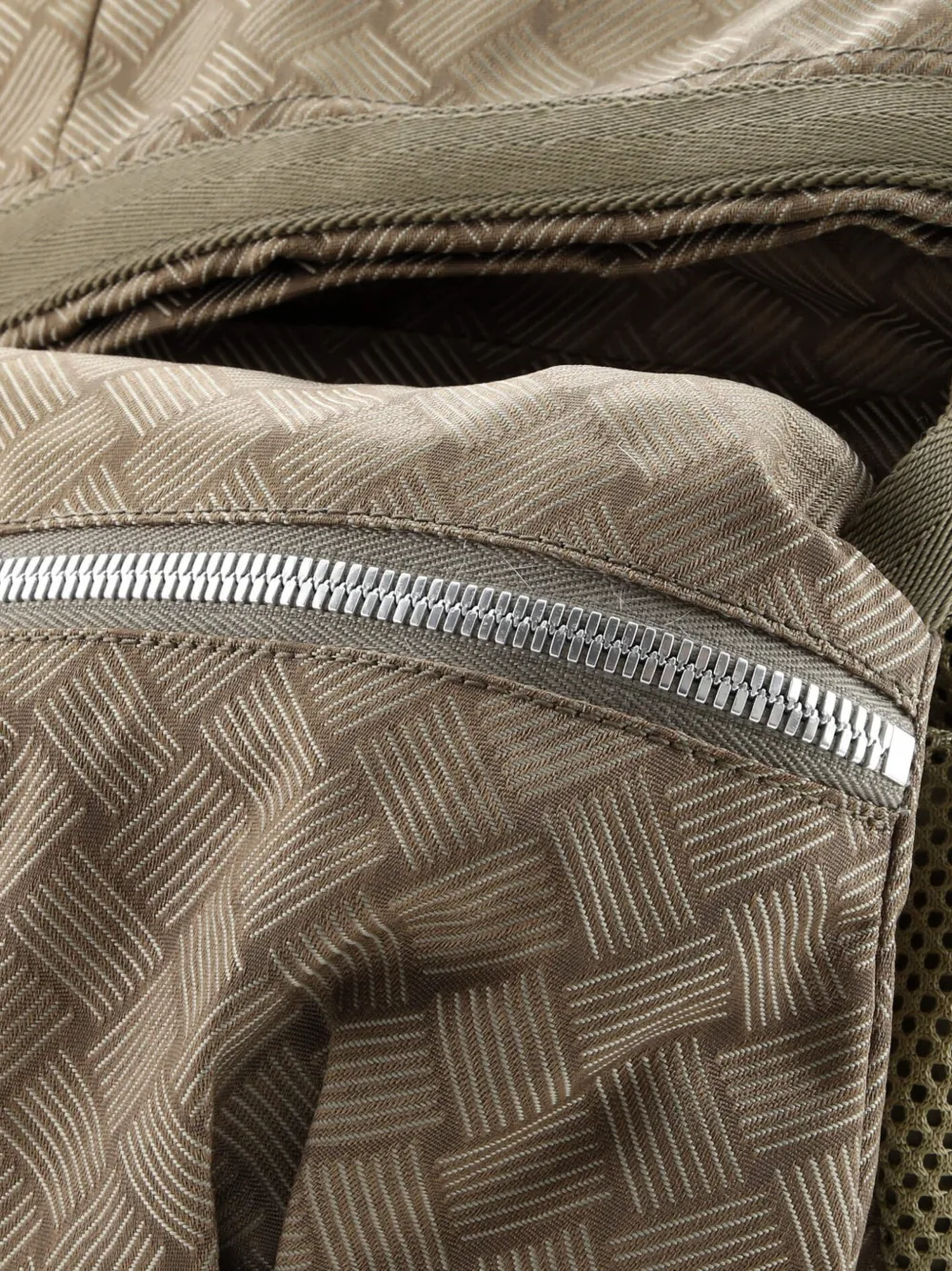 BOTTEGA VENETA Pre-owned Paper Touch Printed Nylon Backpack In Brown