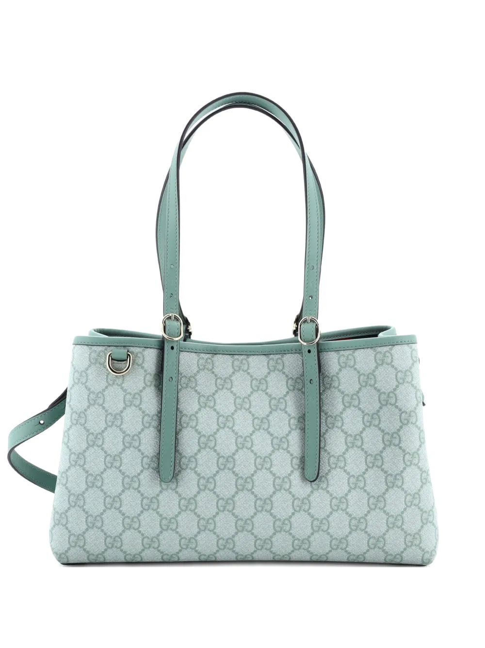 Gucci Pre-Owned Emblem GG Coated Canvas Small tote bag - Verde