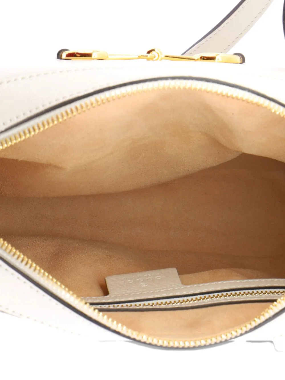 GUCCI Pre-owned Horsebit 1955 Flap Pocket Camera Bag Gg Coated Canvas And Leather Small Crossbody Bag In Brown