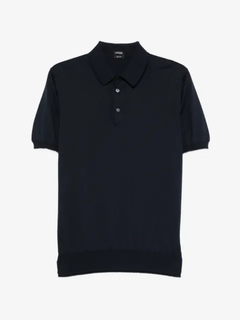 Kiton polo boutonné à poche poitrine