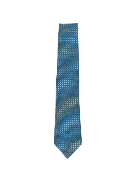 Kiton geometric-pattern tie