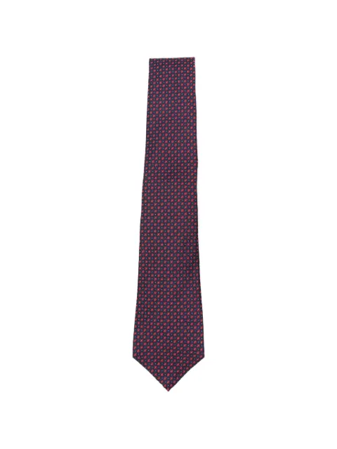 Kiton geometric-pattern tie