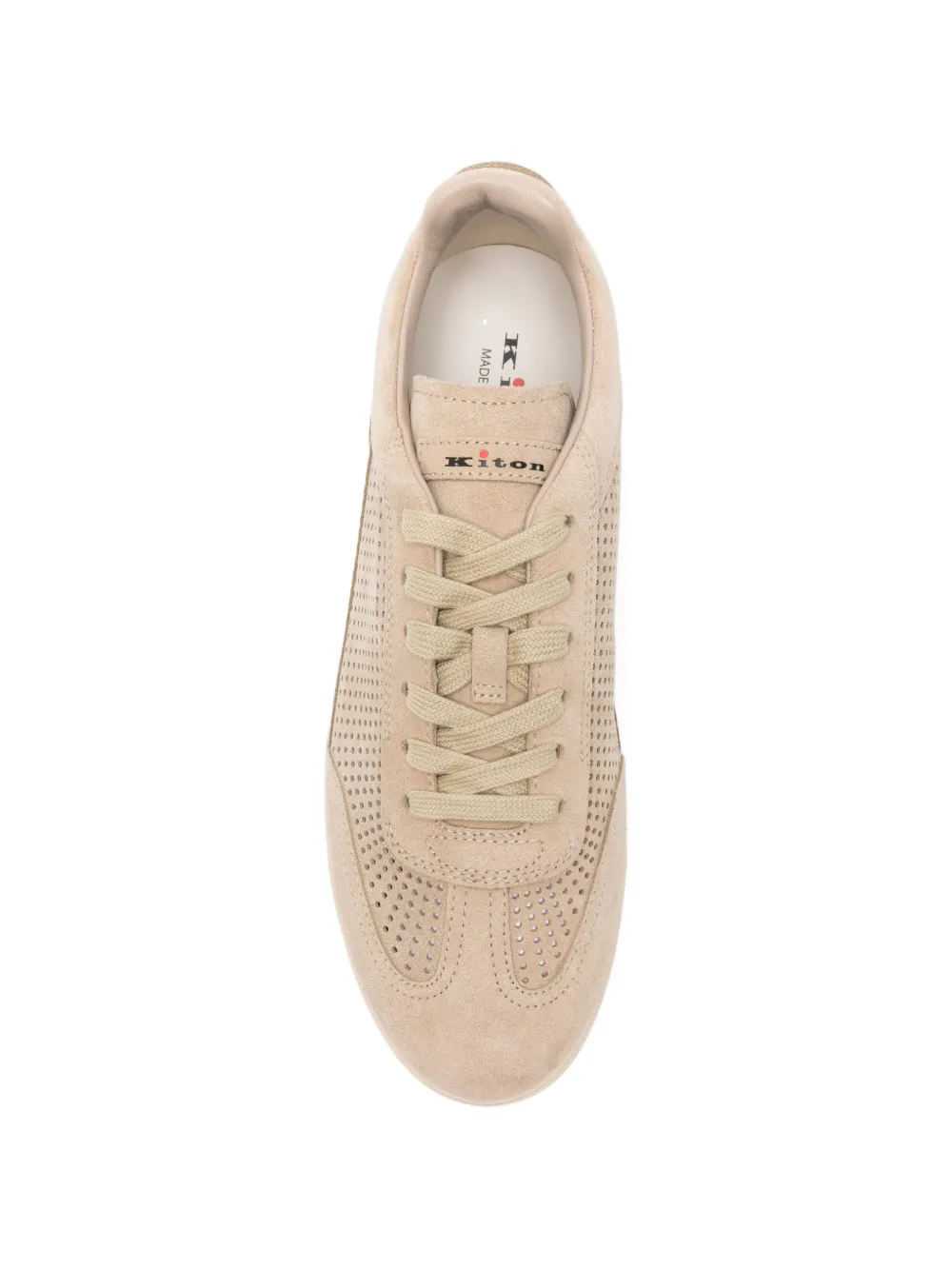 Kiton Geperforeerde sneakers Beige