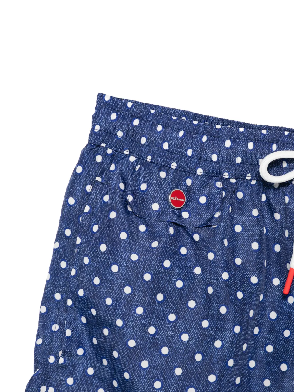  Kiton Polka-dot Swim Shorts - Blue 