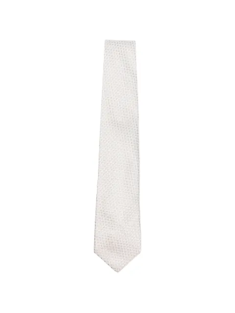 Kiton logo-patch tie